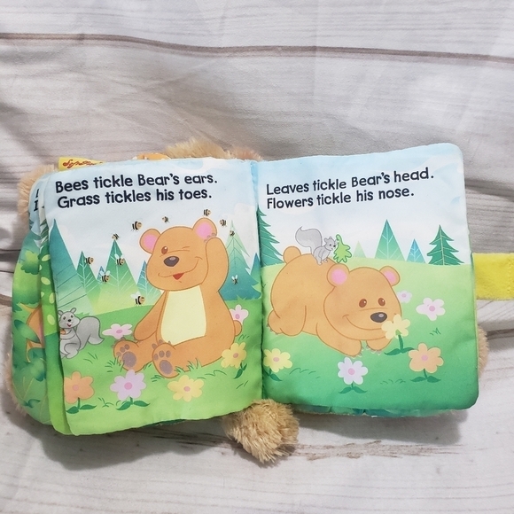 Soft Play Teddy Bear Plush Stuffed Animal Book With Bell Rattle Crinkle Tail 8" - Picture 8 of 10